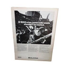 1973 Alcoa Aluminum Solid Waste Should not Be Wasted Original Print Ad 70s